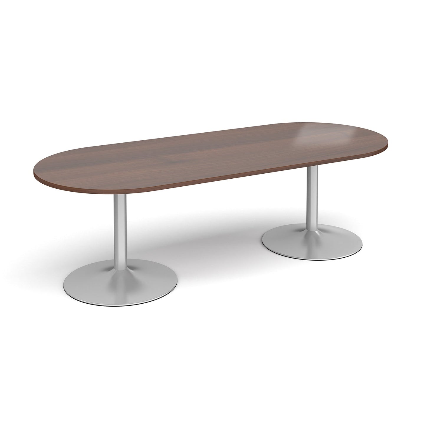 Trumpet base radial end boardroom table