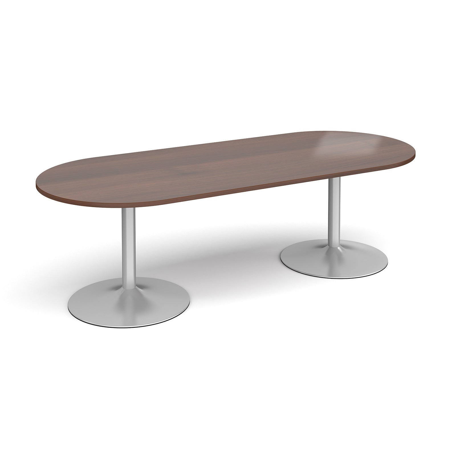Trumpet base radial end boardroom table