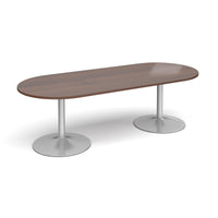 Trumpet base radial end boardroom table