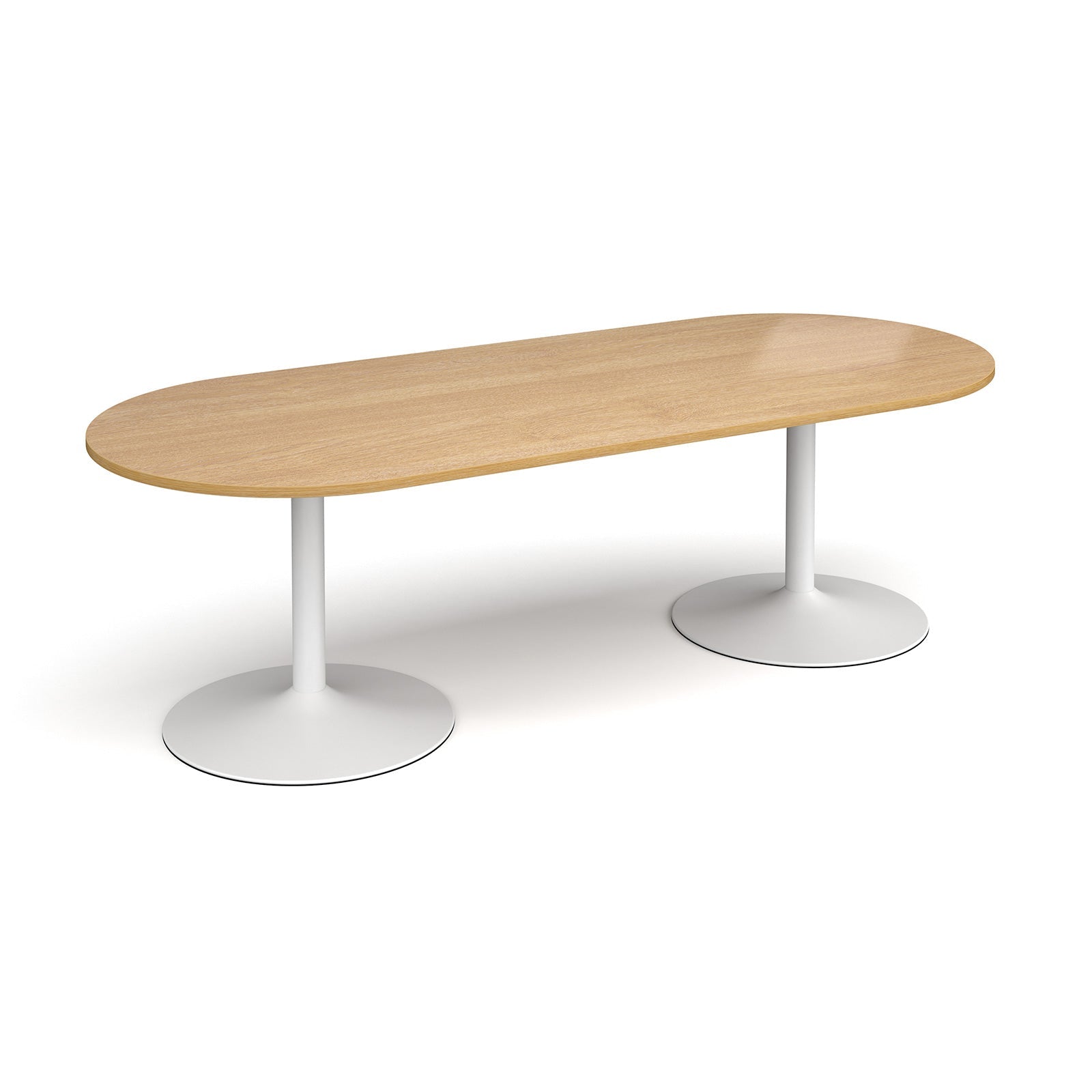 Trumpet base radial end boardroom table