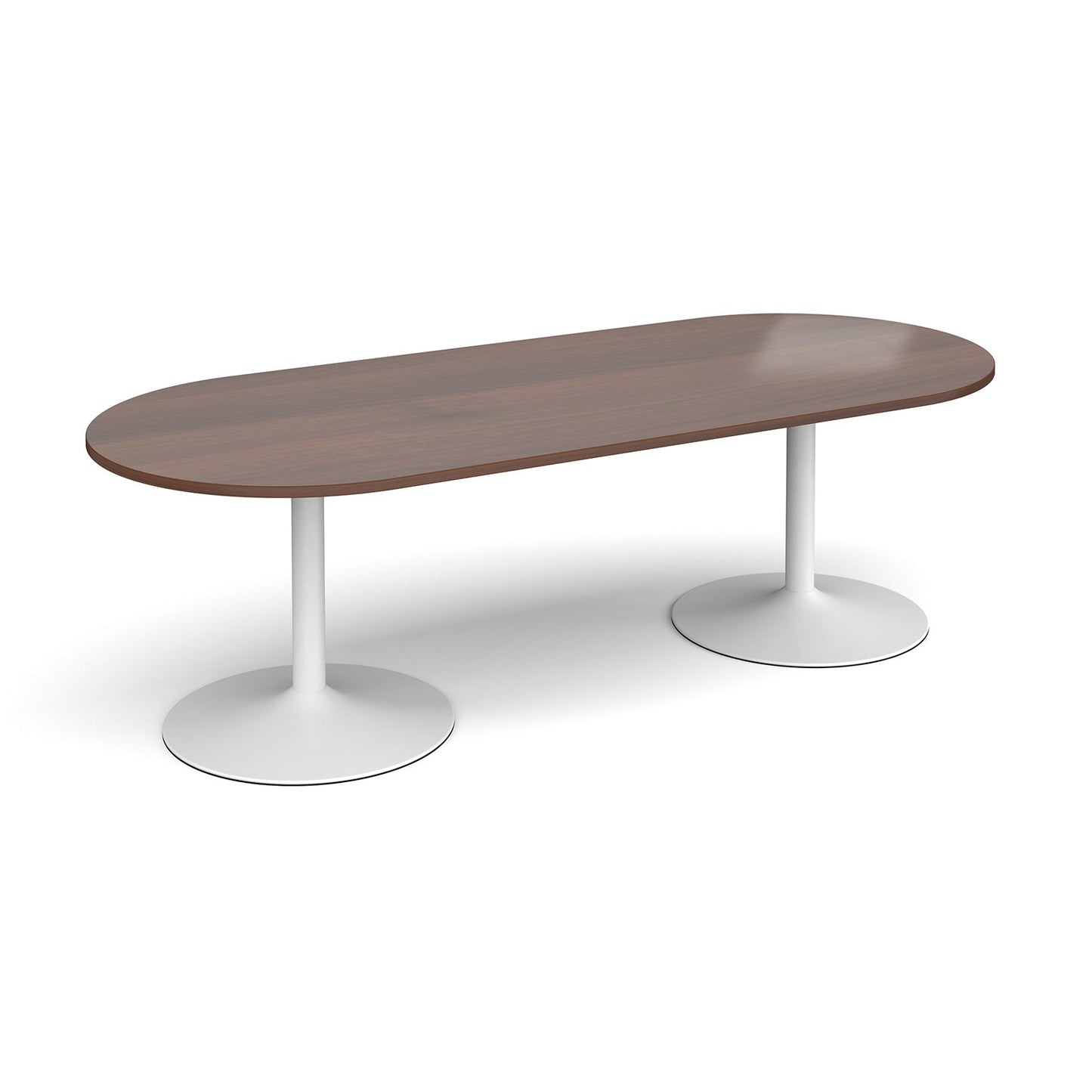 Trumpet base radial end boardroom table