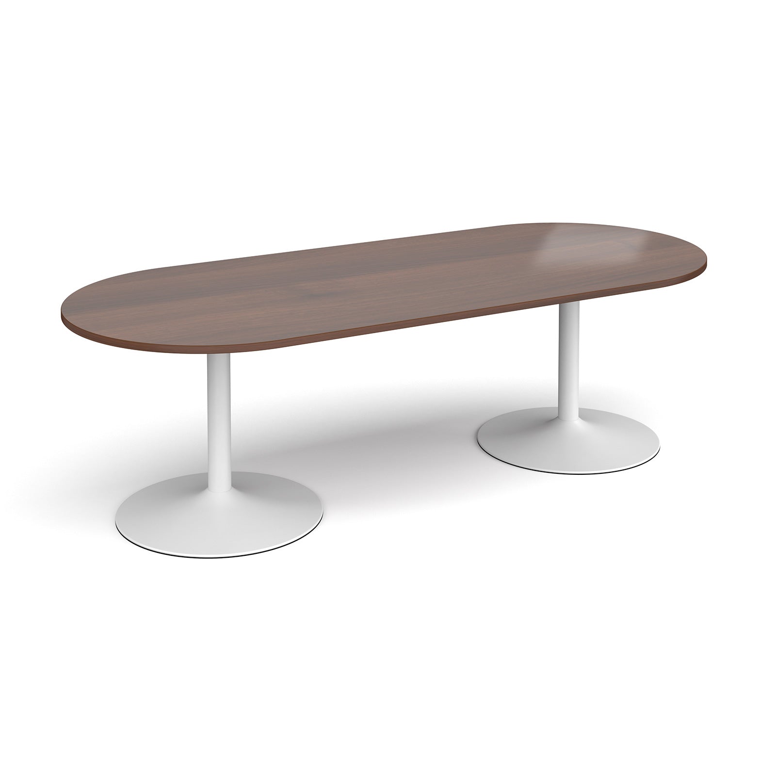 Trumpet base radial end boardroom table