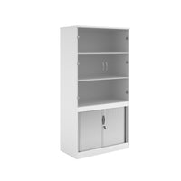 Systems combi unit with tambour and glass doors