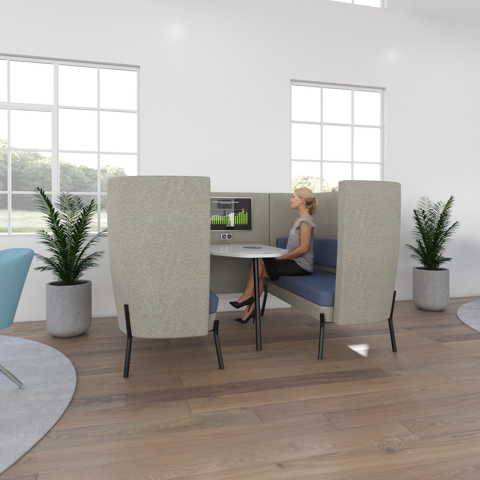 Tilly high back meeting booth