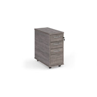 Tall mobile pedestal with silver handles