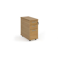 Tall mobile pedestal with silver handles
