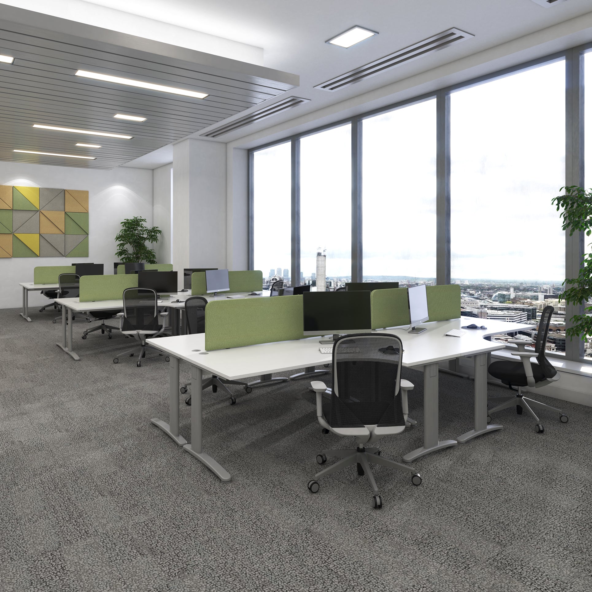 TR10 right hand ergonomic desk
