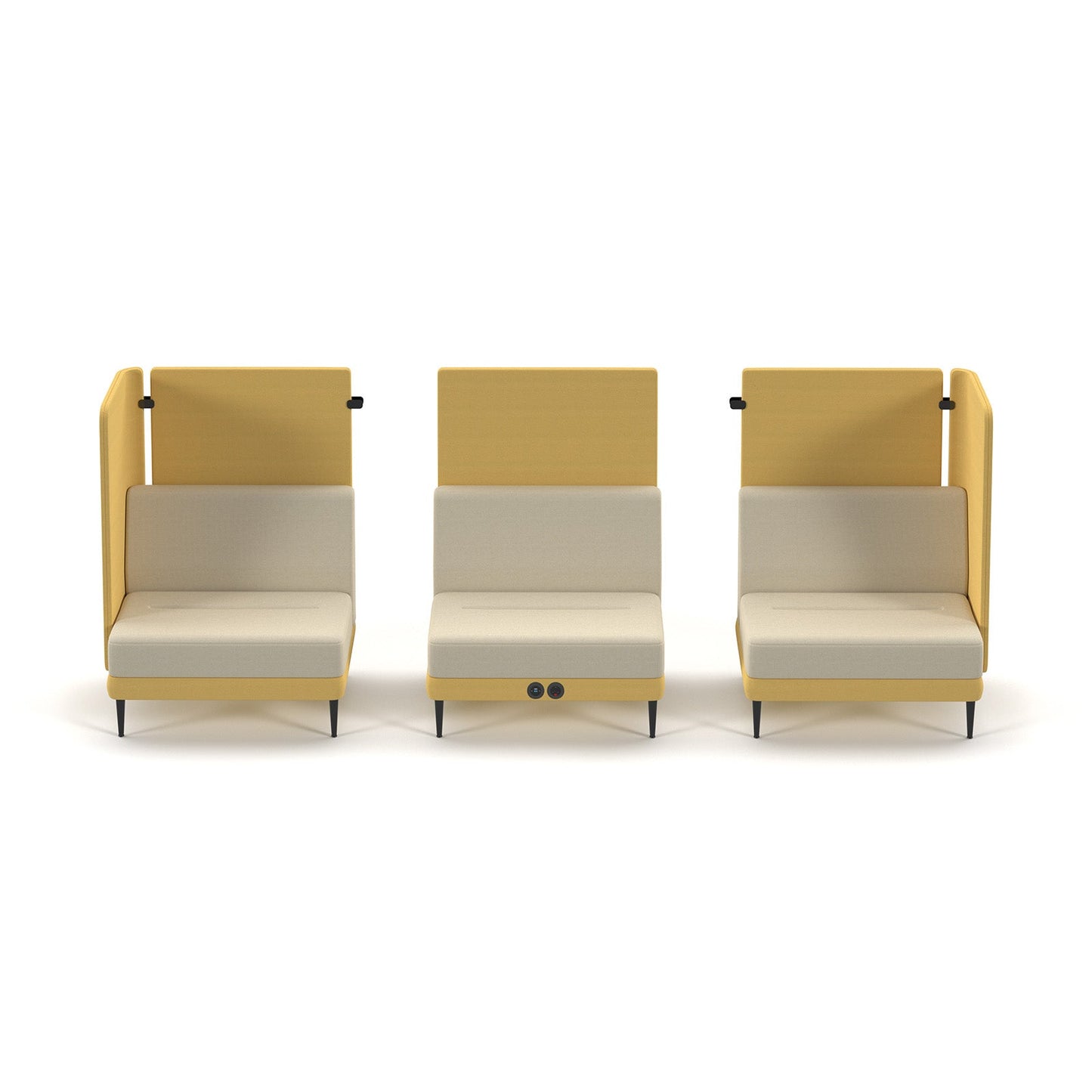 Trinity high back double central modular sofa with link units