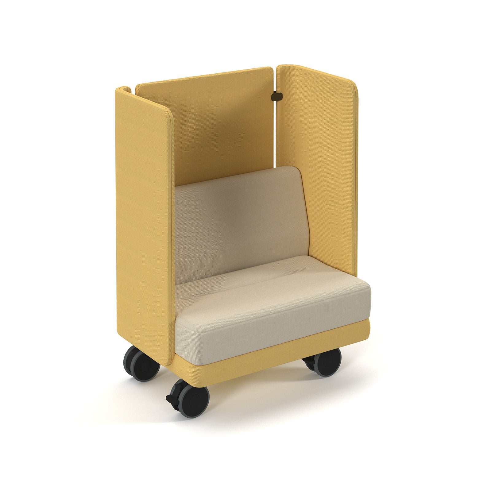 Trinity high back single sofa - mobile with castors