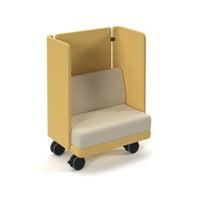 Trinity high back single sofa - mobile with castors