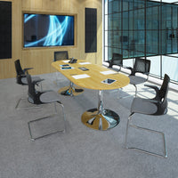 Trumpet base square extension table