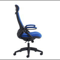 Tuscan fabric managers chair with head support