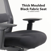 Yasmin mesh back operator chair with fabric seat and mesh back
