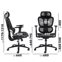Zala mesh back operator chair with headrest